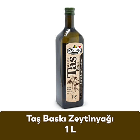 Kavlak Taş Baskı Soğuk Sıkım Zeytinyağı 1 LT CAM