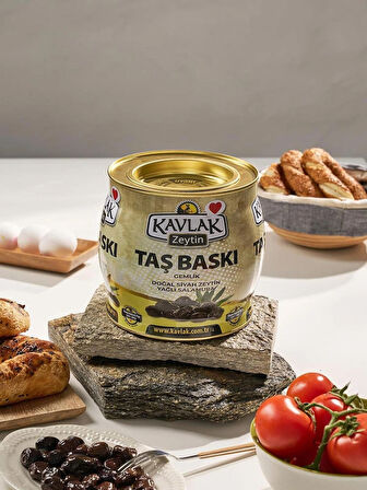 Kavlak Taş Baskı Gemlik Siyah Zeytin 2 kg (brüt)