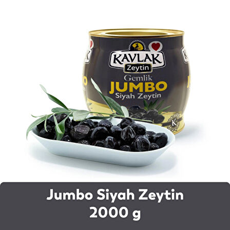 Kavlak Jumbo Gemlik Siyah Zeytin 2 kg (brüt)