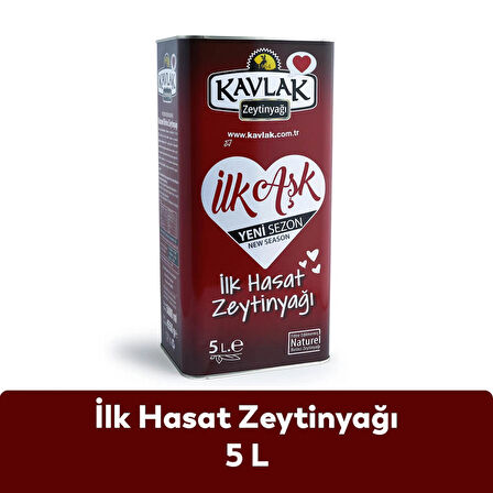 Kavlak İlk Hasat Soğuk Sıkım Zeytinyağı 5 LT