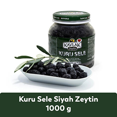 Kavlak Kuru Sele Gemlik Siyah Zeytin 1 KG