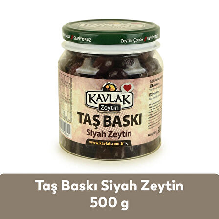 Kavlak Taş Baskı Gemlik Siyah Zeytin 500 GR