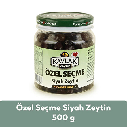 Kavlak Özel Seçme Gemlik Siyah Zeytin 500 GR