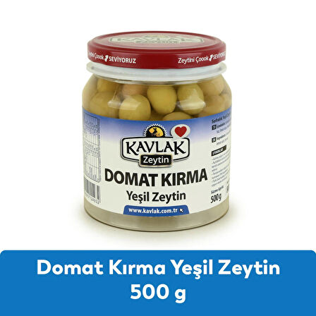 Kavlak Domat Kırma Yeşil Zeytin 500 GR