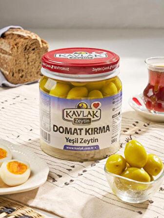Kavlak Domat Kırma Yeşil Zeytin 500 GR