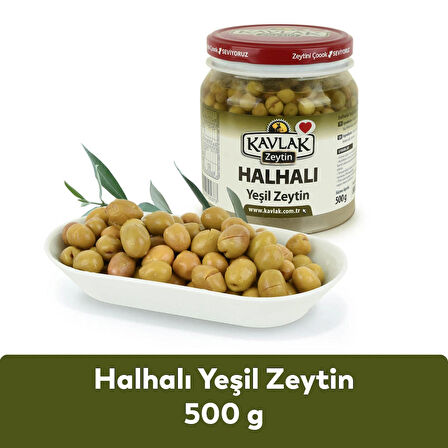 Kavlak Halhalı Yeşil Zeytin 500 GR