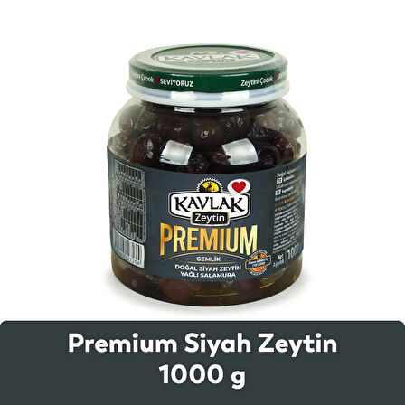 Kavlak Premium Gemlik Siyah Zeytin 1 KG