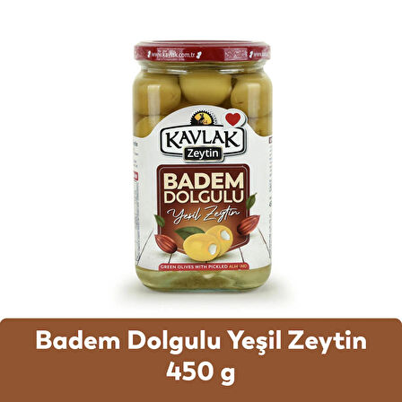 Badem Dolgulu Yeşil Zeytin 450 GR