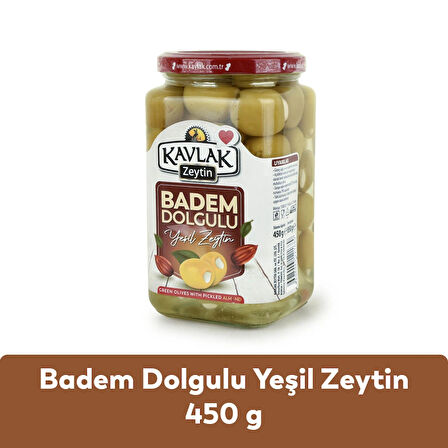 Badem Dolgulu Yeşil Zeytin 450 GR