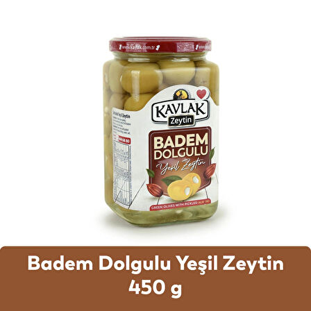 Badem Dolgulu Yeşil Zeytin 450 GR