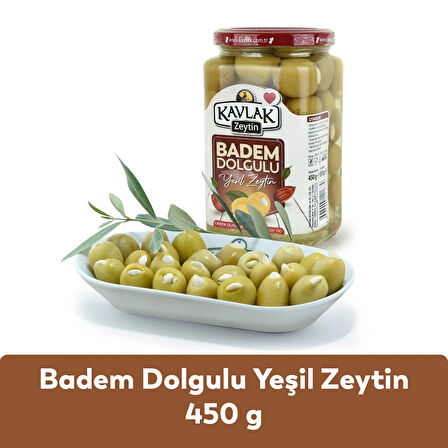 Badem Dolgulu Yeşil Zeytin 450 GR