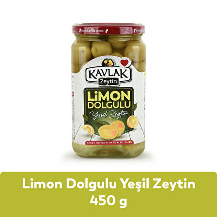 Kavlak Limon Dolgulu Yeşil Zeytin 450 GR