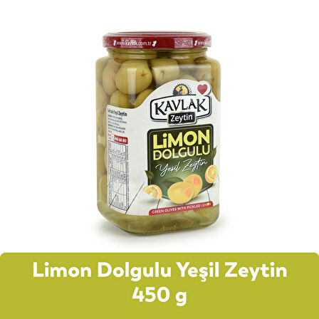 Kavlak Limon Dolgulu Yeşil Zeytin 450 GR