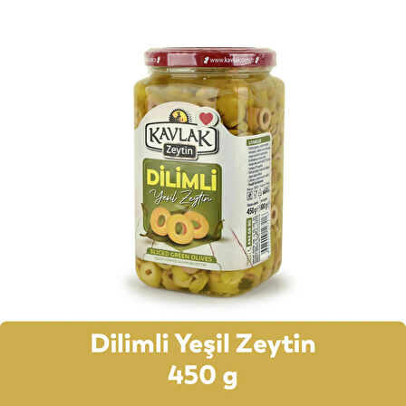 Kavlak Dilimli Yeşil Zeytin 450 GR