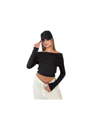 Dalgıç Kumaş Madonna Yaka Beyaz Crop
