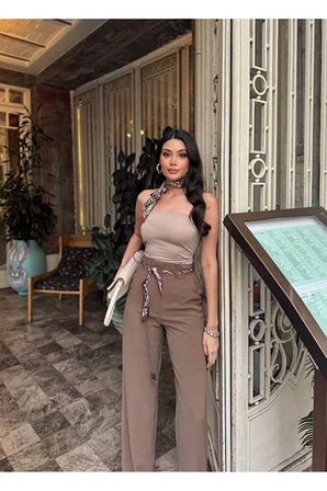 Linda Twil Kumaş Aksesuarlı Pantolon