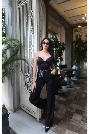 Linda Twil Kumaş Aksesuarlı Pantolon