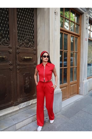 Oysho Kumaş Çift Fermuarlı Takım