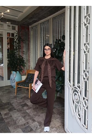 Oysho Kumaş Leopar Detay Bağlamalı Takım