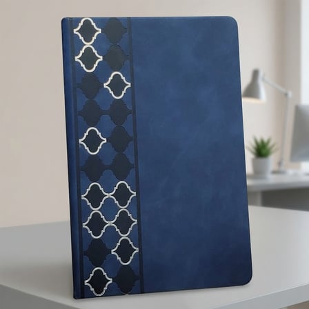 Özel Üretim Not Defteri Baba Hediyesi Notluk Mavi Termo Deri Defter