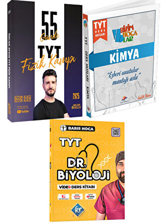 Parlayan Projeler TYT Fizik 55 Günde + Dizgi Kimya Video + KR DR. Biyoloji Video 3 lü Set