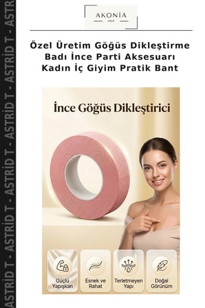 Özel Üretim Göğüs Dikleştirme Badı İnce Parti Aksesuarı Kadın İç Giyim Pratik Bant