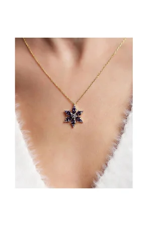 Renkli Melek Orta Boy Işıklı Müzikli Kar Küresi Ve Lotus Çiçeği Kolye