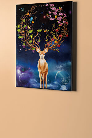 Sayılarla Boyama Seti Kasnaklı Ceylan Bahçesi 40 X 50 Cm