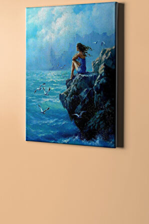 Sayılarla Boyama Seti Kasnaklı Mavi Düş 40 X 50 Cm