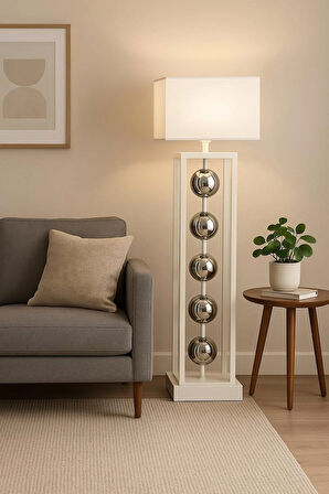 LAMBADER LUNA BEYAZ GÜMÜŞ