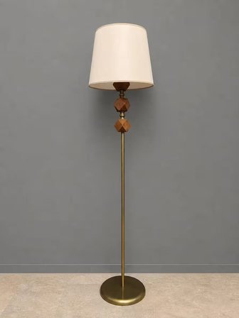 KY Collection Miya Lambader Eskitme Ahşap Detaylı Metal Ayaklı 160 cm