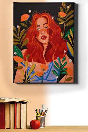 Sayılarla Boyama Seti Kasnaklı Renkli Kız 40x50 Cm