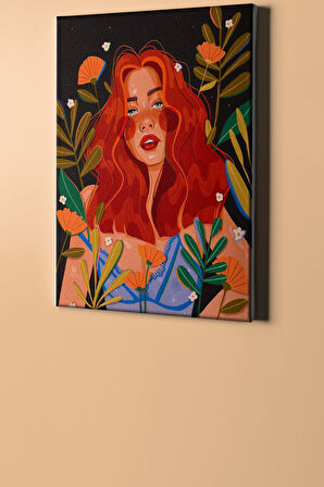 Sayılarla Boyama Seti Kasnaklı Renkli Kız 40x50 Cm