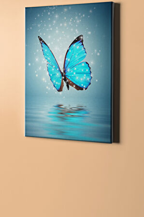 Sayılarla Boyama Seti Kasnaklı Mavili Kelebek 50x65 Cm