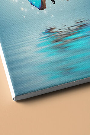 Sayılarla Boyama Seti Kasnaklı Mavili Kelebek 50x65 Cm