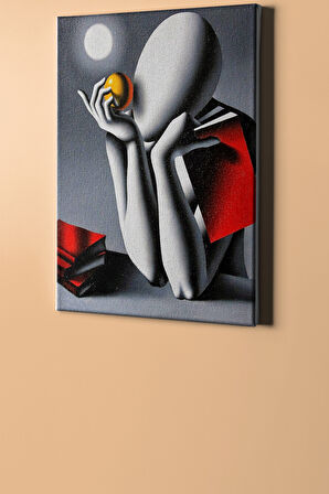 Sayılarla Boyama Seti Kasnaklı Düşünen Insan 40x50 Cm