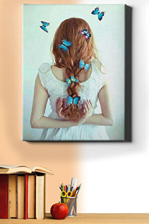 Sayılarla Boyama Seti Kasnaklı Yedi Kelebek 60x75 Cm