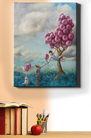 Sayılarla Boyama Seti Kasnaklı Balon Ağacı 60x75 Cm