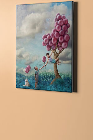 Sayılarla Boyama Seti Kasnaklı Balon Ağacı 60x75 Cm