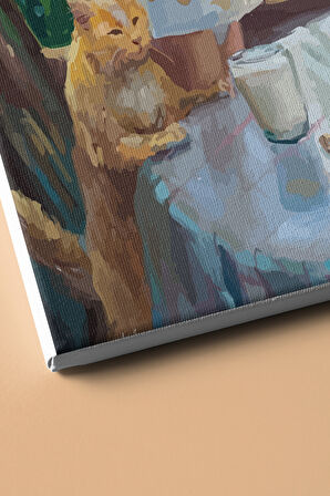 Sayılarla Boyama Seti Kasnaklı Miniklerin Süt Keyfi 60x75 Cm