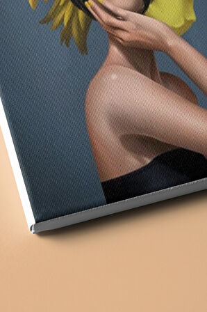 Sayılarla Boyama Seti Kasnaklı Sarı Çiçek Kadın 60x75 Cm