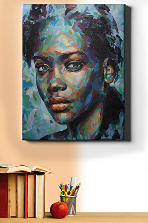 Sayılarla Boyama Seti Kasnaklı Renkli Yüz 6 60x75 Cm