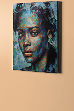 Sayılarla Boyama Seti Kasnaklı Renkli Yüz 6 60x75 Cm