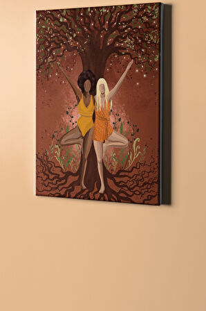 Sayılarla Boyama Seti Kasnaklı Iki Arkadaşın Buluşma Noktası 40x50 Cm