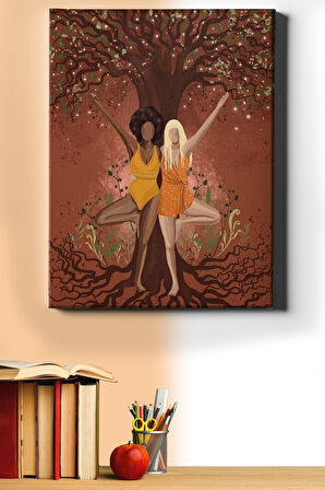 Sayılarla Boyama Seti Kasnaklı Iki Arkadaşın Buluşma Noktası 60x75 Cm