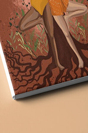 Sayılarla Boyama Seti Kasnaklı Iki Arkadaşın Buluşma Noktası 60x75 Cm