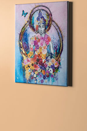 Sayılarla Boyama Seti Kasnaklı Çiçekler 40x50 Cm