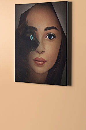 Sayılarla Boyama Seti Kasnaklı Kedi Bakışlar 40x50 Cm