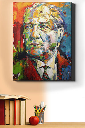 Sayılarla Boyama Seti Kasnaklı Renkli Atatürk 4 40x50 Cm