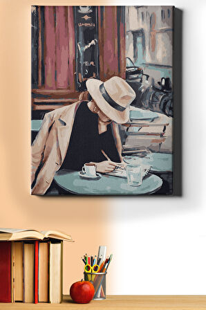 Sayılarla Boyama Seti Kasnaklı Yazar 40x50 Cm